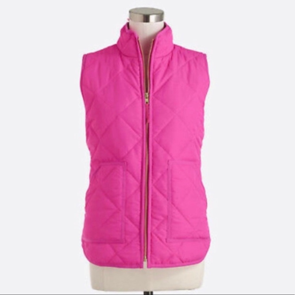 Jcrew Hot Pink Down Puffer Vest